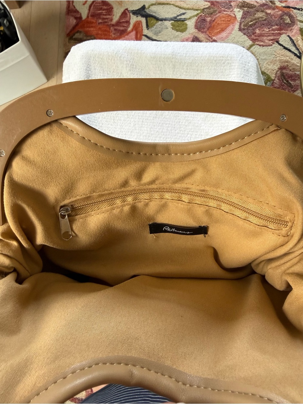 Toni Fifi by Reitmans Woven Straw Crossbody Bag/Clutcg in Tan - Picture 4 of 5